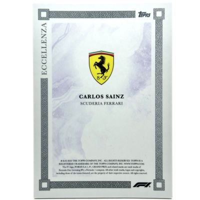 Carlos Sainz 2023 Topps Formula 1 Eccellenza - PURPLE 23/25 Ferrari