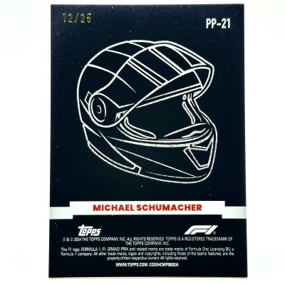 Michael Schumacher 2024 Topps Formula 1 Paddock Pass - Power Packed BLACK 12/25 PP-21 Ferrari