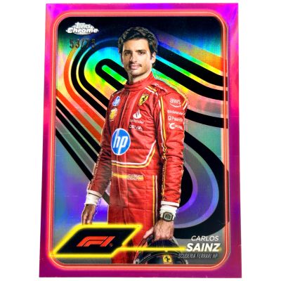 Carlos Sainz 2024 Topps Chrome Formula 1 - Grand Prix Winner PINK 53/75 #4 Ferrari