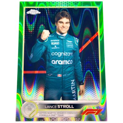 Lance Stroll 2022 Topps Chrome Formula 1 - Green Ray Wave Refractor 21/99 #49 Aston Martin