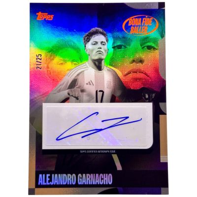 Alejandro Garnacho 2024 Topps Argentina Team Set - Bona Fide Baller AUTO 21/25 #BB-AG