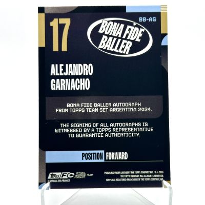 Alejandro Garnacho 2024 Topps Argentina Team Set - Bona Fide Baller AUTO 21/25 #BB-AG