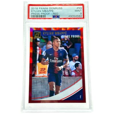 Kylian Mbappe 2018 Panini Donruss - Press Proof RED Rookie #53 PSA 9 France