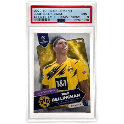 Jude Bellingham 2020 Topps Champions League Summer Signings - Rookie RC Borussia Dortmund PSA 9