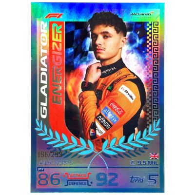 Lando Norris Topps Turbo Attax 2024 -  GLADIATOR 196/299 #317 Mclaren