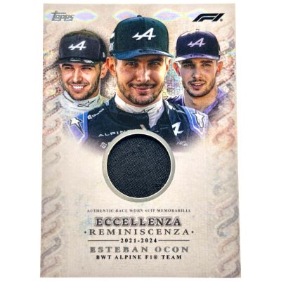 Esteban Ocon 2024 Topps F1 Eccellenza - Reminiscenza Race Worn Patch Alpine