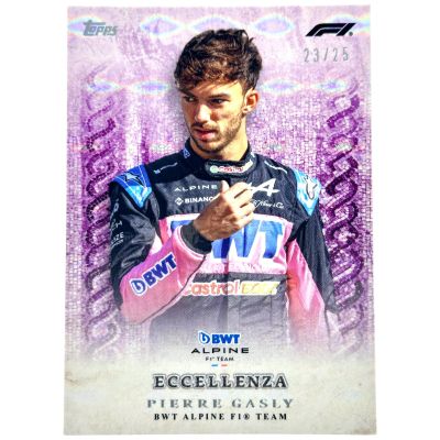 Pierre Gasly 2024 Topps F1 Eccellenza -La Passione PURPLE 23/25 Alpine