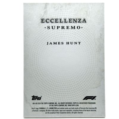 James Hunt 2024 Topps F1 Eccelenza - Supremo Mclaren