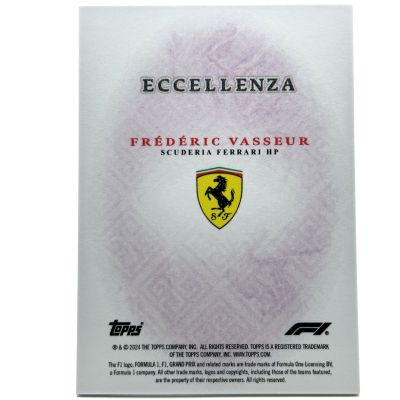 Frederic Vesseur 2024 Topps F1 Eccelenzza - PURPLE 13/25 Ferrari