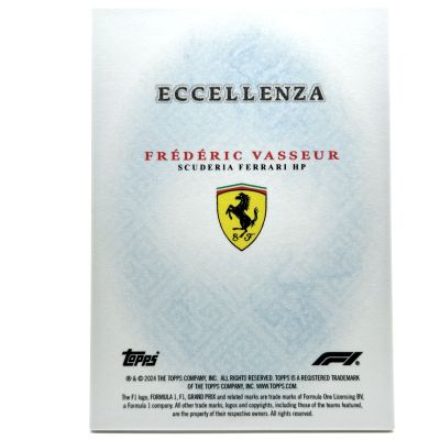 Frederic Vesseur 2024 Topps F1 Eccelenzza - BLUE 11/49 Ferrari