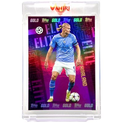 Erling Haaland 2022-23 Topps Gold UCC x Dan Leydon ELITE PURPLE 08/25 UCL 22/23 Manchester City