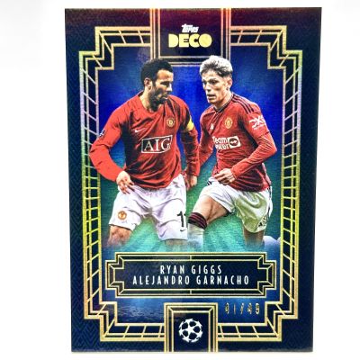 Ryan Giggs & Alejandro Garnacho 2023-24 Topps Deco UCC - BLUE 41/49 Rookie RC Manchester United