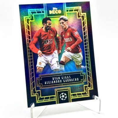 Ryan Giggs & Alejandro Garnacho 2023-24 Topps Deco UCC - BLUE 41/49 Rookie RC Manchester United