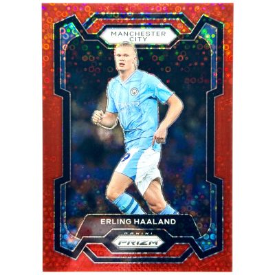 Erling Haaland 2023-24 Panini Prizm Premier League - Breakaway Prizms RED DISCO 41/49 #3 Manchester City