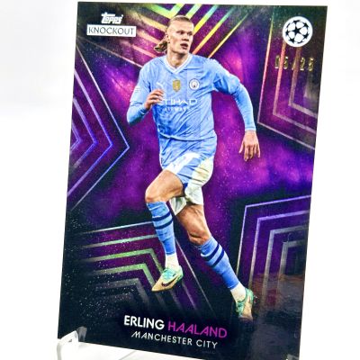 Erling Haaland 2023-24 Topps Knockout UCL - PURPLE 05/25 Manchester City