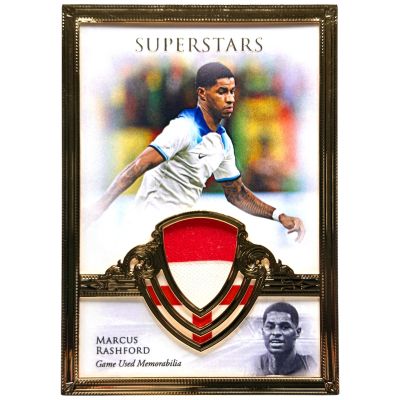 Marcus Rashford 2023-24 Futera Unique World Football - 23KT Gold Plated SUPERSTARS Memorabila PATCH 12/15 #SSG31 England