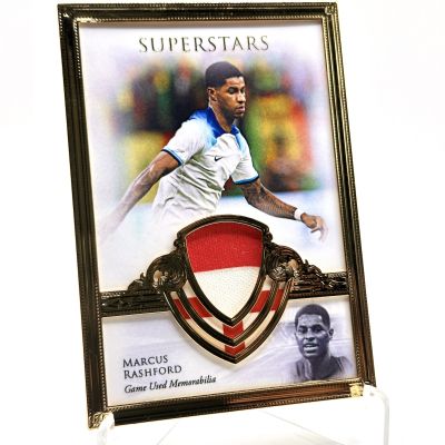 Marcus Rashford 2023-24 Futera Unique World Football - 23KT Gold Plated SUPERSTARS Memorabila PATCH 12/15 #SSG31 England